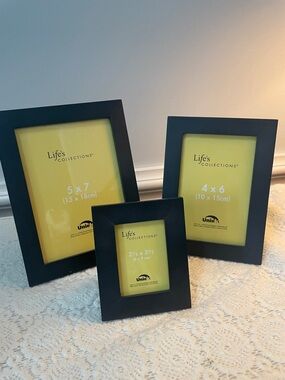 Dark blue Photo Frame Set - 3-Piece